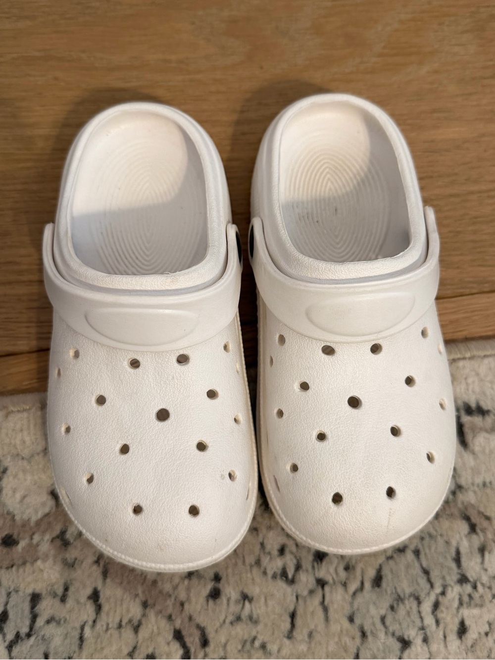 Amazon Kids White Slip-On Water Clogs with Vent Holes